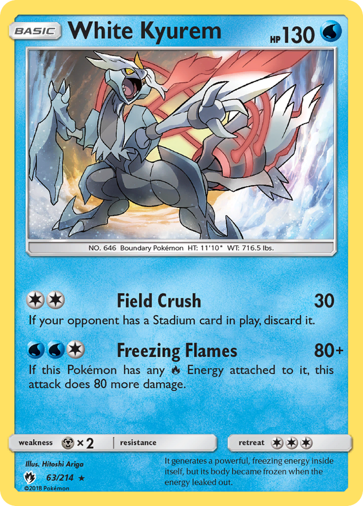 Pokemon | White Kyurem (63/214) [Sun & Moon: Lost Thunder] | The Nerd Merchant