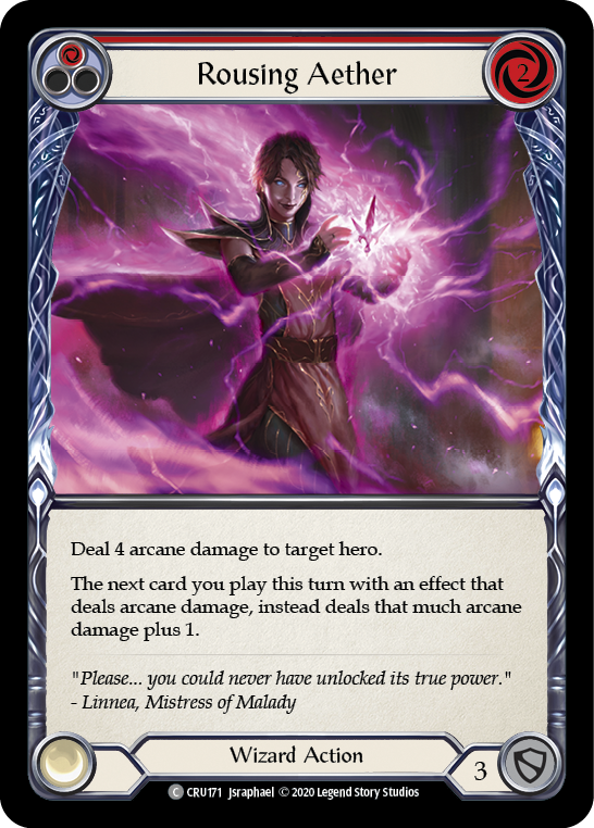 Flesh and Blood TCG | Rousing Aether (Red) [CRU171] (Crucible of War)  1st Edition Rainbow Foil | The Nerd Merchant