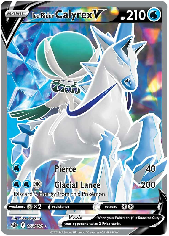 Pokemon | Ice Rider Calyrex V (163/198) [Sword & Shield: Chilling Reign] | The Nerd Merchant