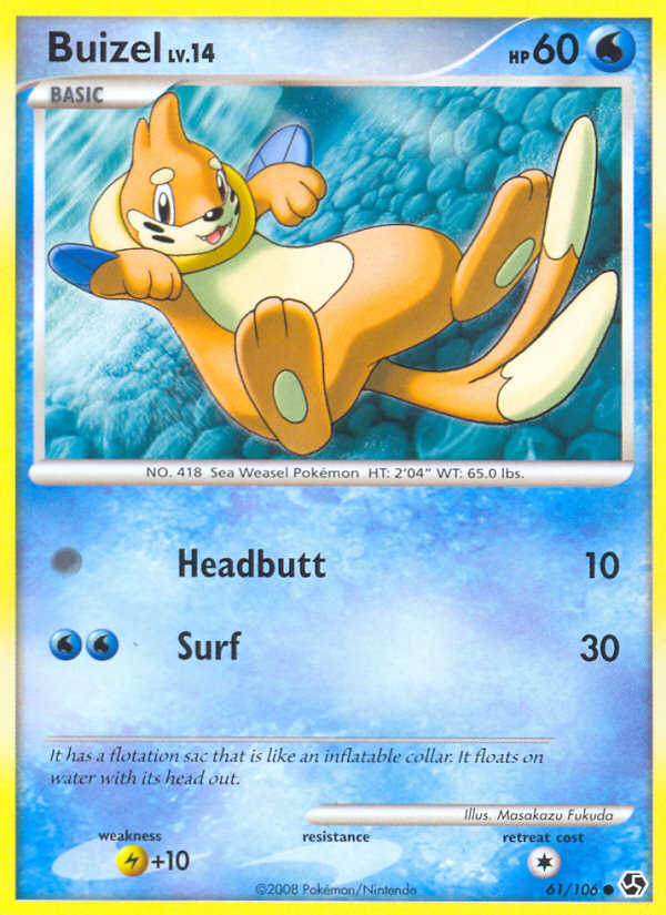Pokemon | Buizel (61/106) [Diamond & Pearl: Great Encounters] | The Nerd Merchant