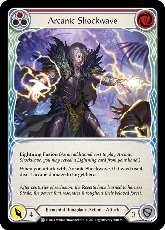 Flesh and Blood TCG | Arcanic Shockwave (Red) [ELE073] (Tales of Aria)  1st Edition Rainbow Foil | The Nerd Merchant