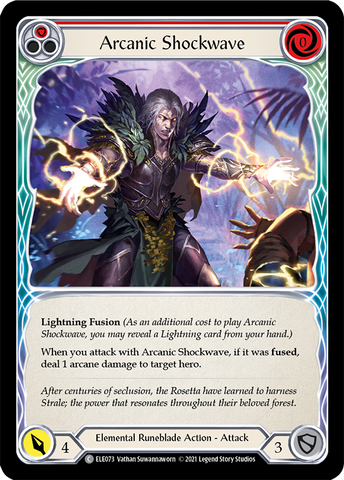 Flesh and Blood TCG | Arcanic Shockwave (Red) [ELE073] (Tales of Aria)  1st Edition Rainbow Foil | The Nerd Merchant