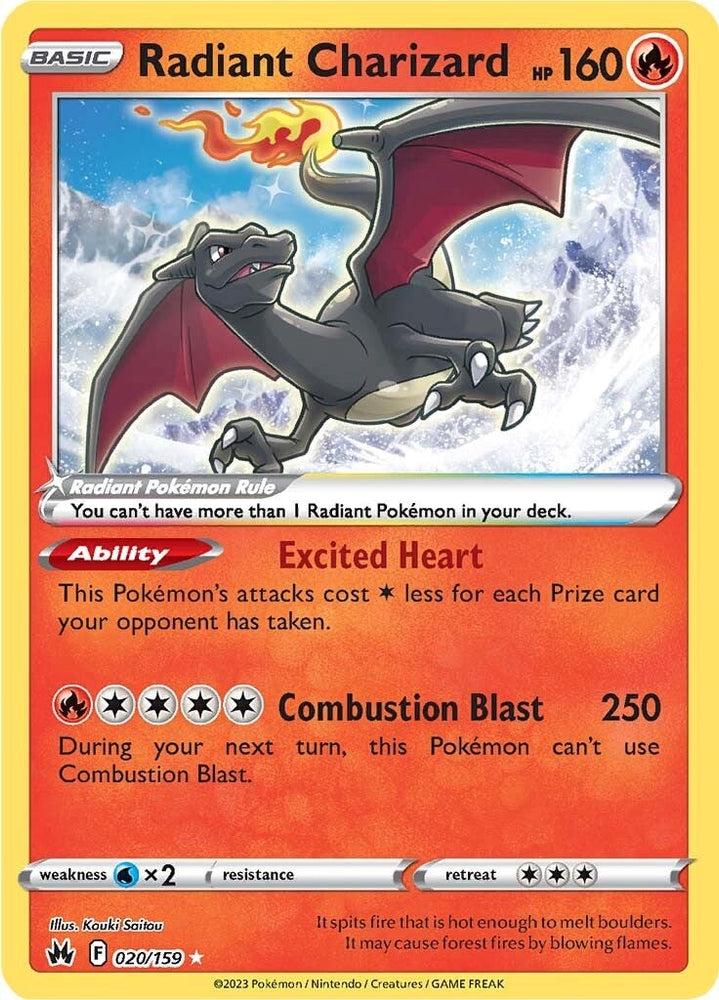 Pokemon | Radiant Charizard (020/159) [Sword & Shield: Crown Zenith] | The Nerd Merchant