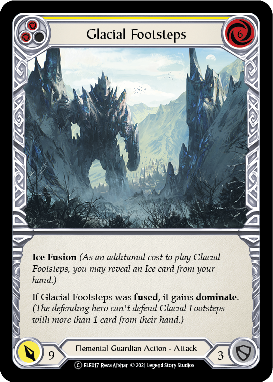 Flesh and Blood TCG | Glacial Footsteps (Yellow) [U-ELE017] (Tales of Aria Unlimited)  Unlimited Rainbow Foil | The Nerd Merchant