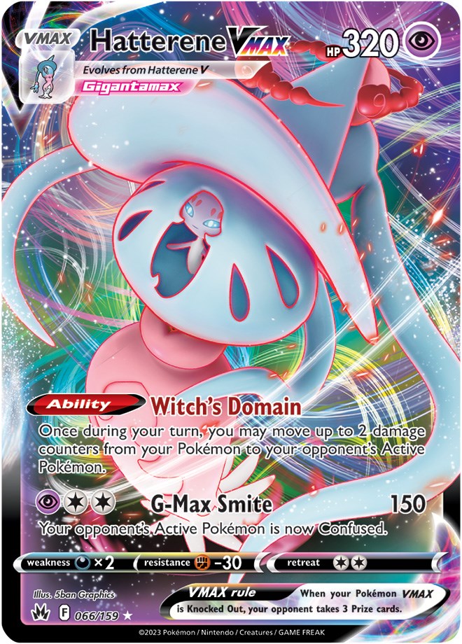 Pokemon | Hatterene VMAX (066/159) [Sword & Shield: Crown Zenith] | The Nerd Merchant