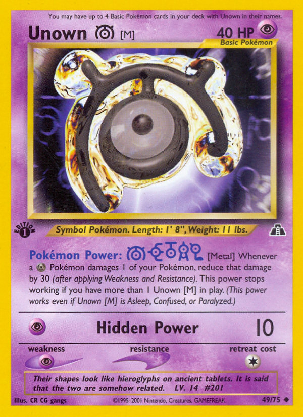 Pokemon | Unown [M] (49/75) [Neo Discovery 1st Edition] | The Nerd Merchant