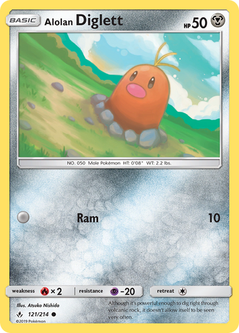 Pokemon | Alolan Diglett (121/214) [Sun & Moon: Unbroken Bonds] | The Nerd Merchant
