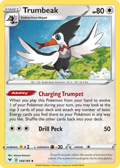 Pokemon | Trumbeak (144/185) [Sword & Shield: Vivid Voltage] | The Nerd Merchant