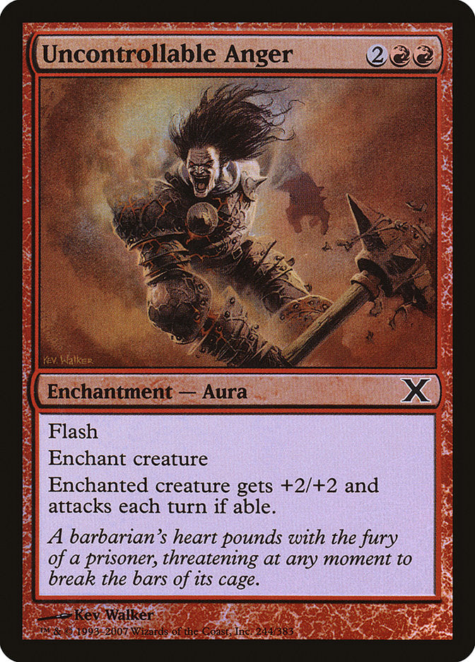Magic | Uncontrollable Anger (Premium Foil) [Tenth Edition] | The Nerd Merchant