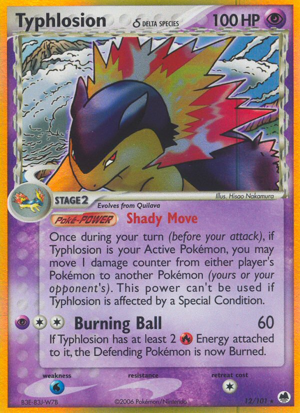 Pokemon | Typhlosion (12/101) (Delta Species) [EX: Dragon Frontiers] | The Nerd Merchant