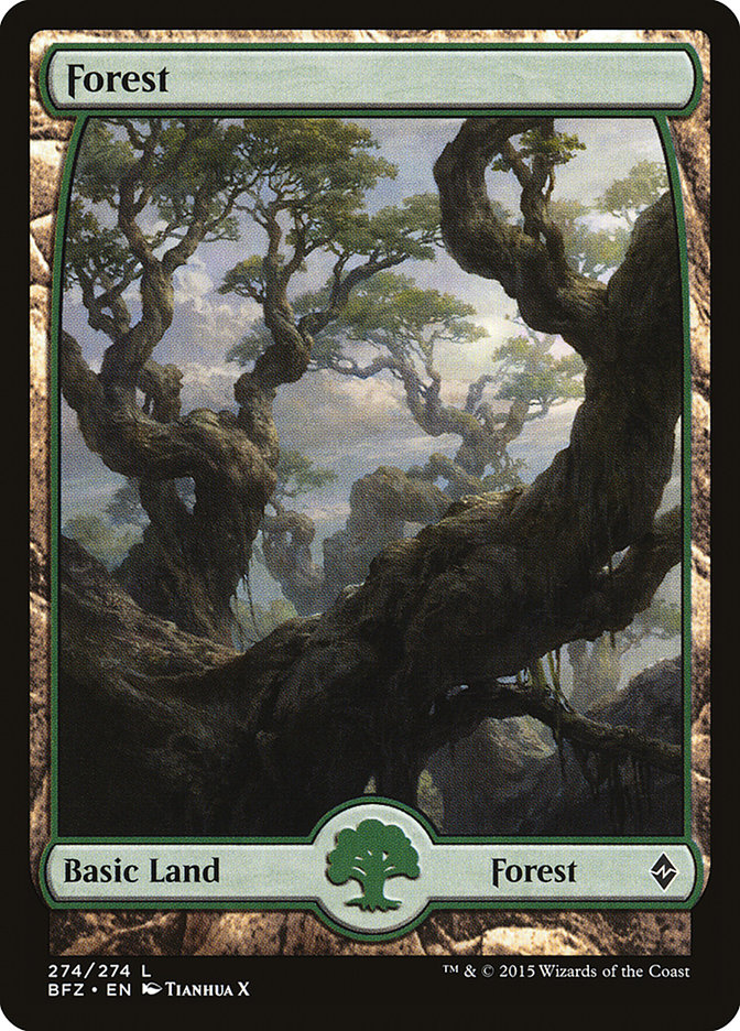 Magic | Forest (274) (Full Art) [Battle for Zendikar] | The Nerd Merchant