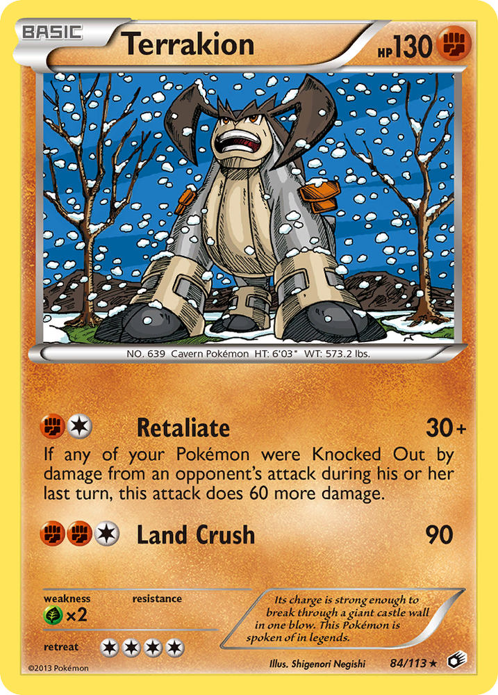Pokemon | Terrakion (84/113) [Black & White: Legendary Treasures] | The Nerd Merchant