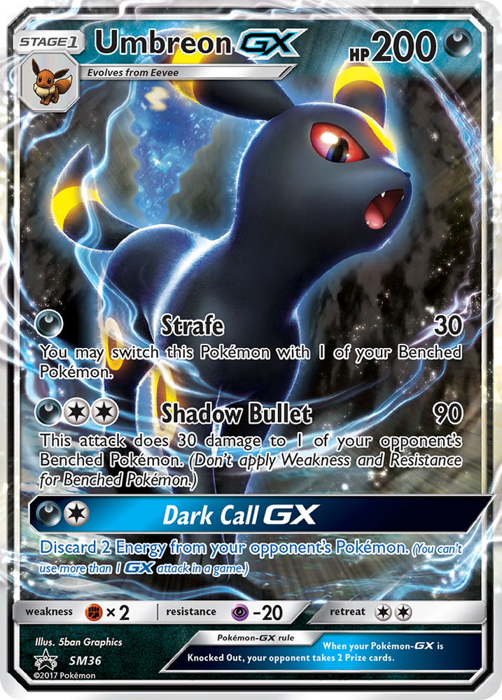 Pokemon | Umbreon GX (SM36) [Sun & Moon: Black Star Promos] | The Nerd Merchant