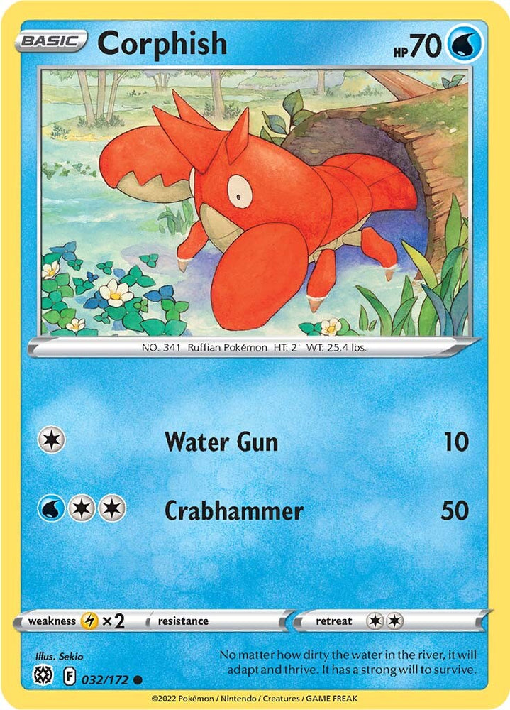 Pokemon | Corphish (032/172) [Sword & Shield: Brilliant Stars] | The Nerd Merchant