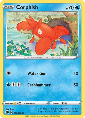 Pokemon | Corphish (032/172) [Sword & Shield: Brilliant Stars] | The Nerd Merchant