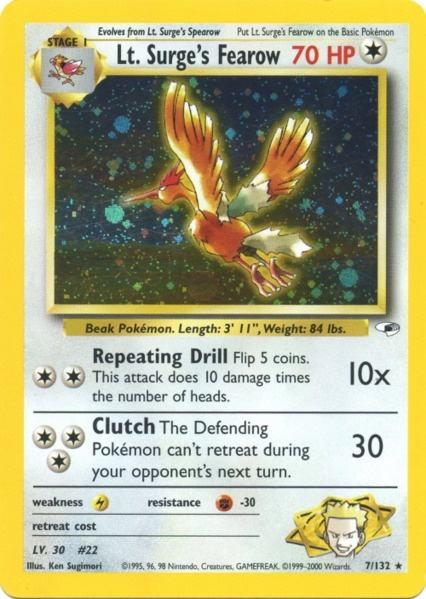 Pokemon | Lt. Surge's Fearow (7/132) [Gym Heroes Unlimited] | The Nerd Merchant