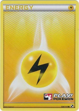 Pokemon | Lightning Energy (108/114) (Play Pokemon Promo) [Black & White: Base Set] | The Nerd Merchant