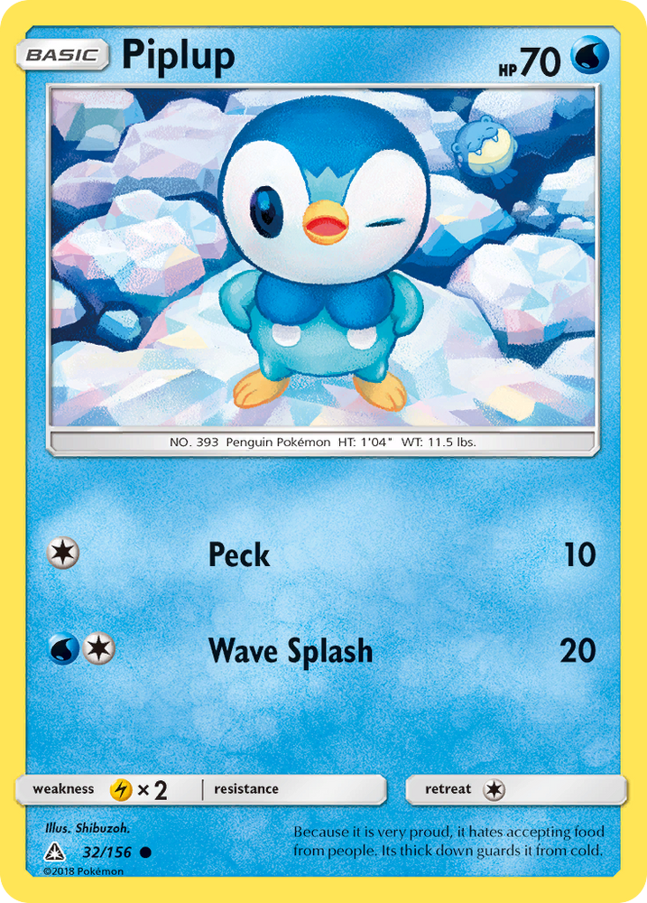 Pokemon | Piplup (32/156) [Sun & Moon: Ultra Prism] | The Nerd Merchant
