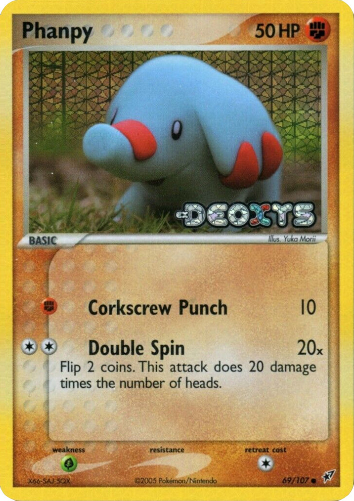 Pokemon | Phanpy (69/107) (Stamped) [EX: Deoxys] | The Nerd Merchant