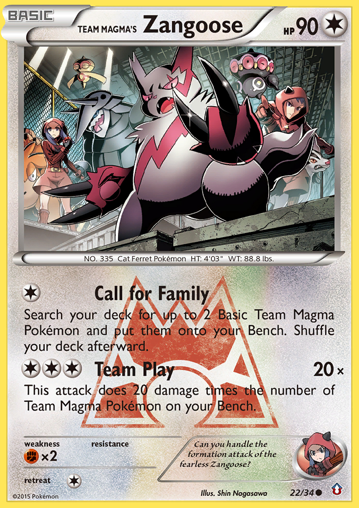 Pokemon | Team Magma's Zangoose (22/34) [XY: Double Crisis] | The Nerd Merchant