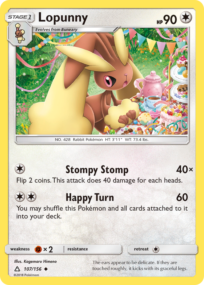 Pokemon | Lopunny (107/156) [Sun & Moon: Ultra Prism] | The Nerd Merchant