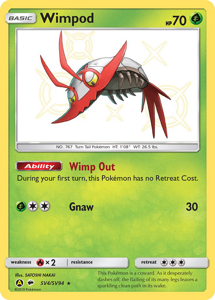 Pokemon | Wimpod (SV4/SV94) [Sun & Moon: Hidden Fates - Shiny Vault] | The Nerd Merchant