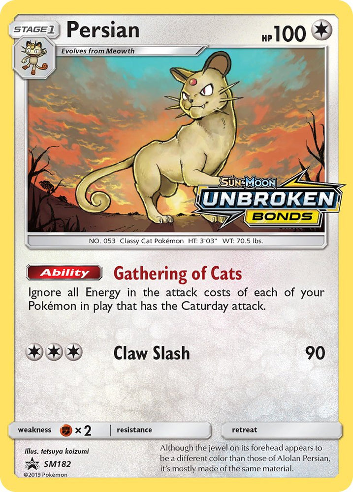 Pokemon | Persian (SM182) [Sun & Moon: Black Star Promos] | The Nerd Merchant