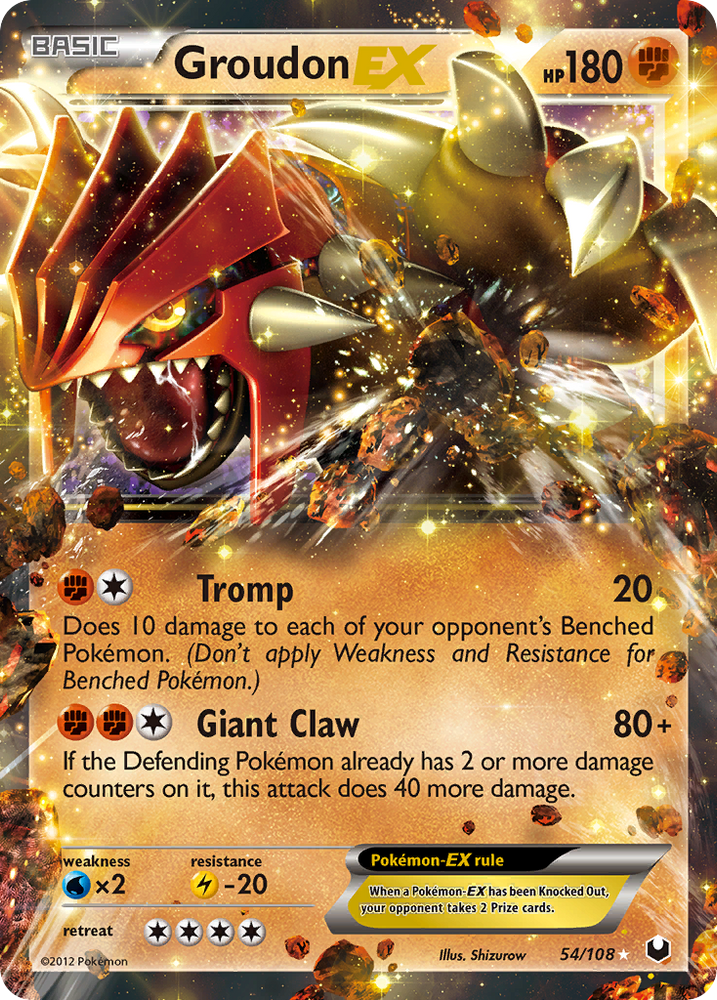 Pokemon | Groudon EX (54/108) [Black & White: Dark Explorers] | The Nerd Merchant