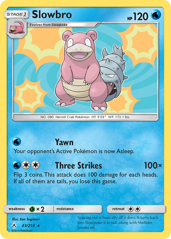 Pokemon | Slowbro (43/214) [Sun & Moon: Unbroken Bonds] | The Nerd Merchant