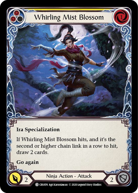 Flesh and Blood TCG | Whirling Mist Blossom [CRU074] (Crucible of War)  1st Edition Rainbow Foil | The Nerd Merchant