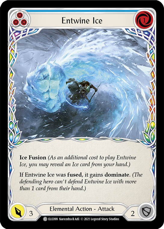 Flesh and Blood TCG | Entwine Ice (Blue) [ELE099] (Tales of Aria)  1st Edition Rainbow Foil | The Nerd Merchant