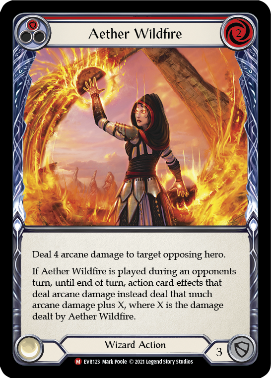 Flesh and Blood TCG | Aether Wildfire [EVR123] (Everfest)  1st Edition Rainbow Foil | The Nerd Merchant