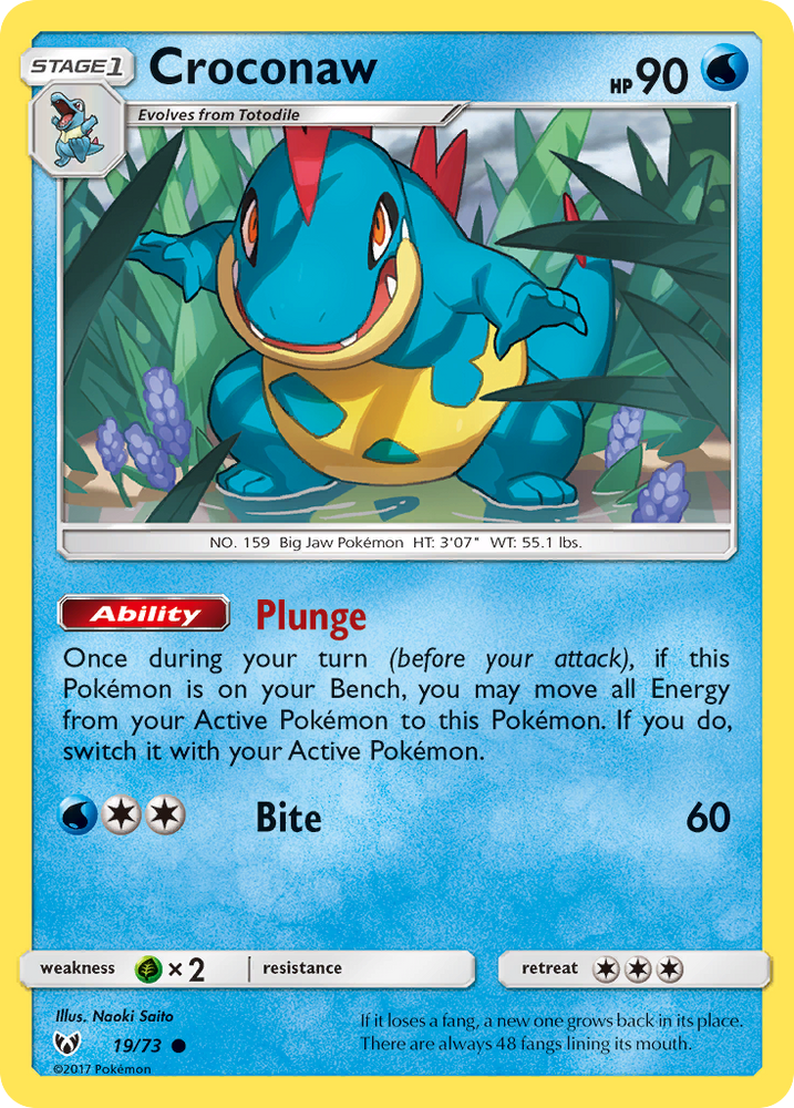 Pokemon | Croconaw (19/73) [Sun & Moon: Shining Legends] | The Nerd Merchant