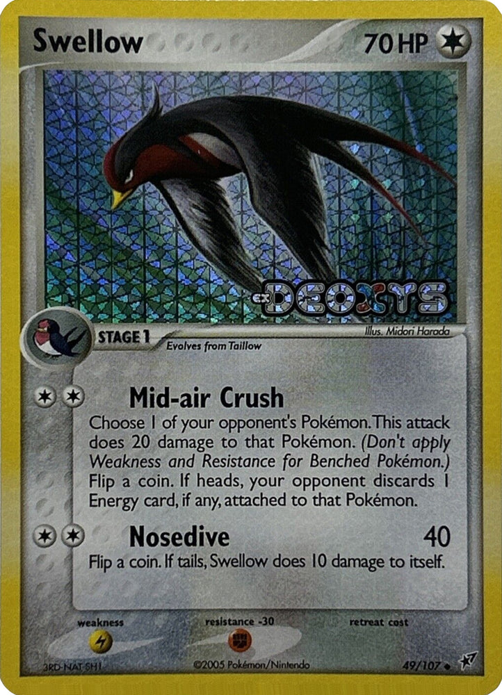 Pokemon | Swellow (49/107) (Stamped) [EX: Deoxys] | The Nerd Merchant