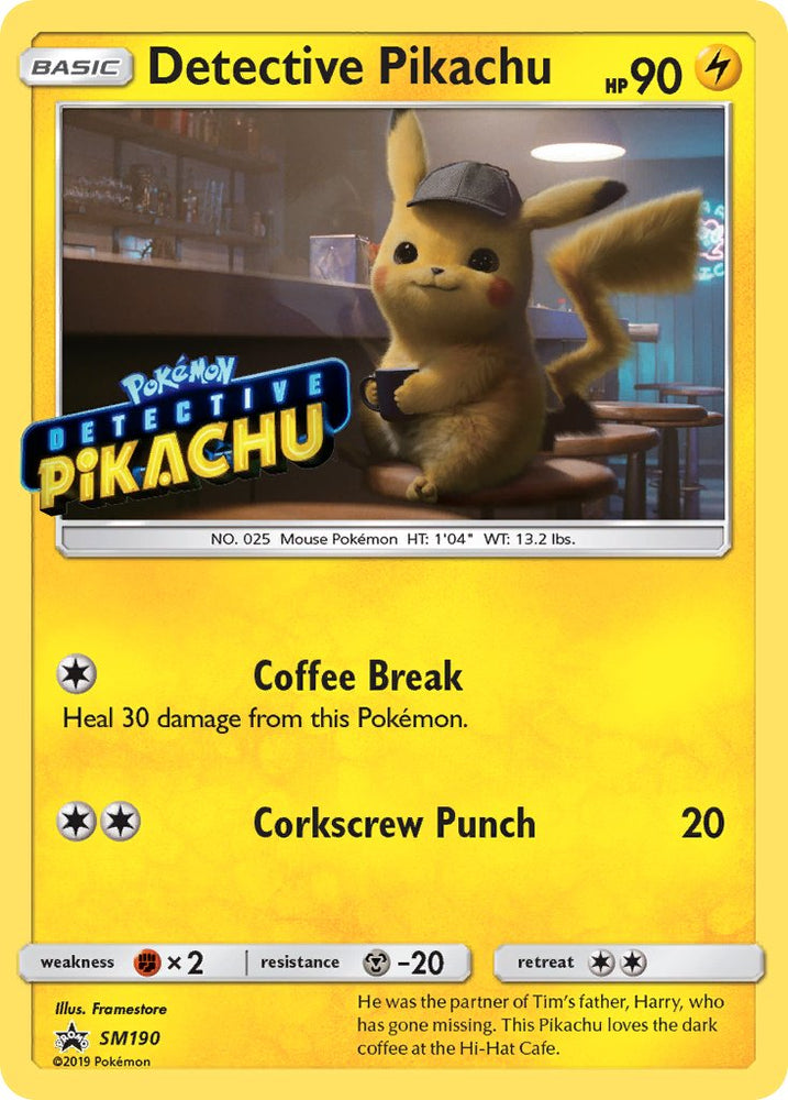 Pokemon | Detective Pikachu (SM190) (Stamped) [Sun & Moon: Black Star Promos] | The Nerd Merchant