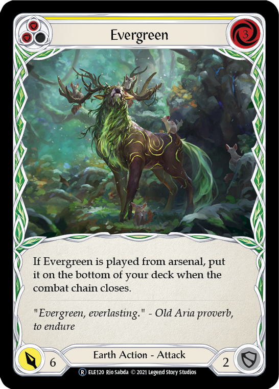 Flesh and Blood TCG | Evergreen (Yellow) [U-ELE120] (Tales of Aria Unlimited)  Unlimited Normal | The Nerd Merchant