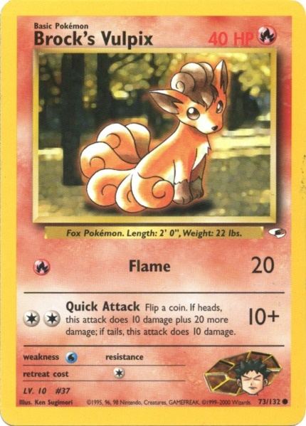 Pokemon | Brock's Vulpix (73/132) [Gym Heroes Unlimited] | The Nerd Merchant