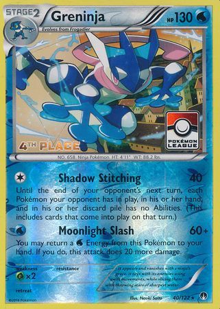 Pokemon | Greninja (40/122) (League Promo 4th Place) [XY: BREAKpoint] | The Nerd Merchant