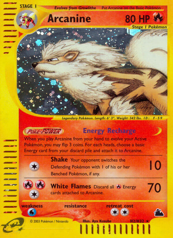 Pokemon | Arcanine (H2/H32) [Skyridge] | The Nerd Merchant