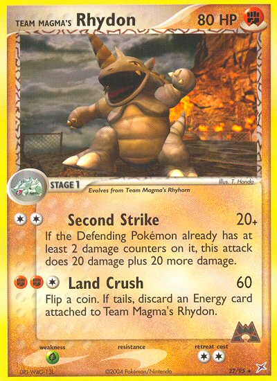 Pokemon | Team Magma's Rhydon (22/95) [EX: Team Magma vs Team Aqua] | The Nerd Merchant