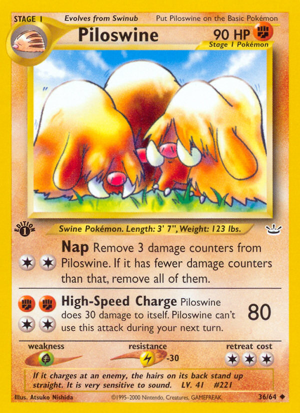 Pokemon | Piloswine (36/64) [Neo Revelation 1st Edition] | The Nerd Merchant
