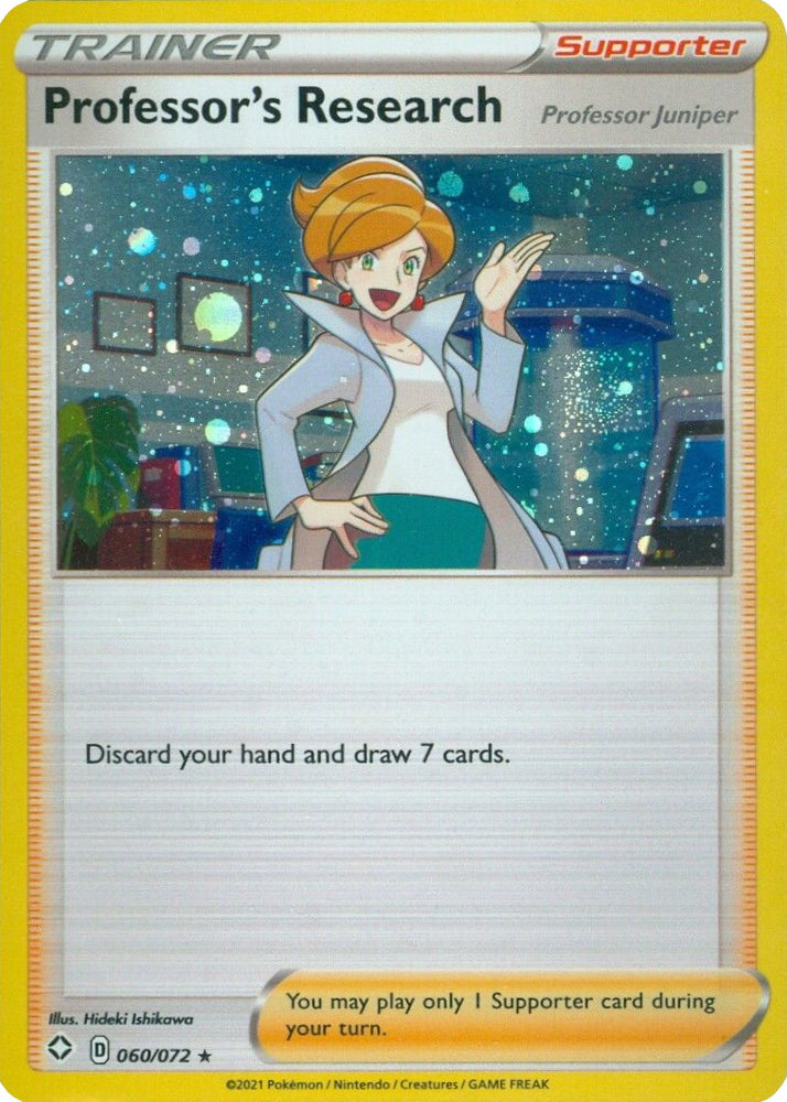 Pokemon | Professor's Research (060/072) (Cosmos Holo) (Theme Deck Exclusive) [Sword & Shield: Shining Fates] | The Nerd Merchant