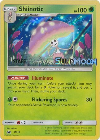 Pokemon | Shiinotic (SM10) (Staff Prerelease Promo) [Sun & Moon: Black Star Promos] | The Nerd Merchant