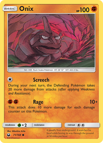 Pokemon | Onix (71/168) [Sun & Moon: Celestial Storm] | The Nerd Merchant