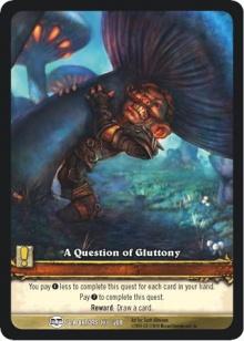 World of Warcraft TCG | A Question of Gluttony (Extended Art Foil) - Blood of the Gladiators 195/208 | The Nerd Merchant