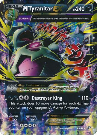 Pokemon | M Tyranitar EX (43/98) (Jumbo Card) [XY: Ancient Origins] | The Nerd Merchant