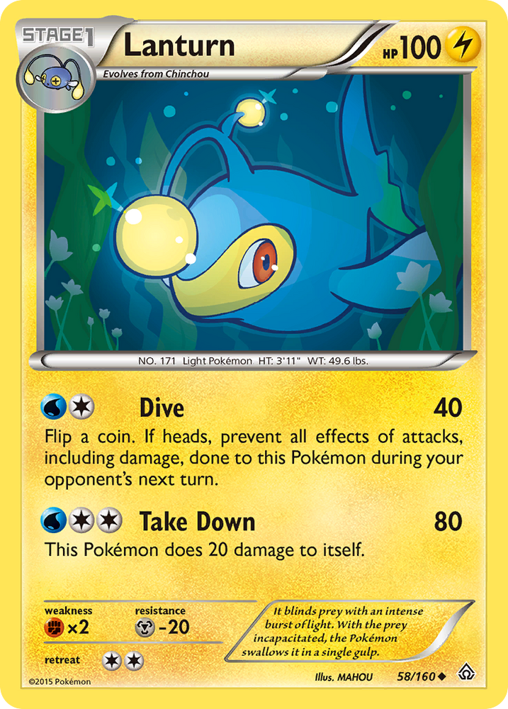 Pokemon | Lanturn (58/160) [XY: Primal Clash] | The Nerd Merchant
