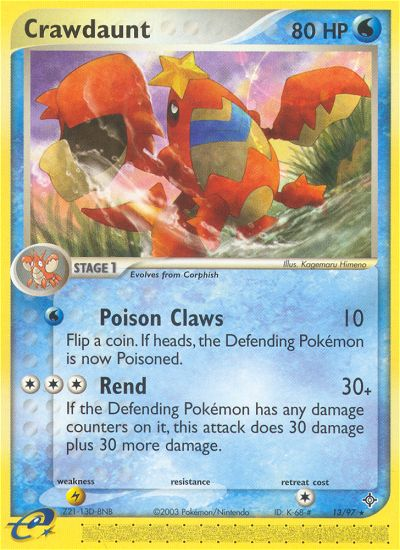 Pokemon | Crawdaunt (13/97) [EX: Dragon] | The Nerd Merchant