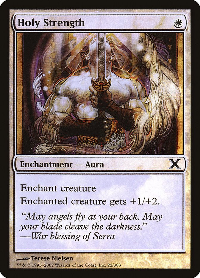 Magic | Holy Strength (Premium Foil) [Tenth Edition] | The Nerd Merchant
