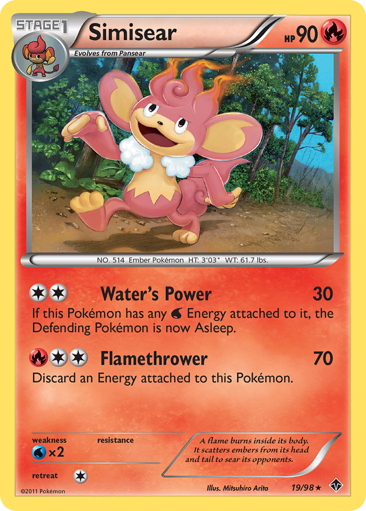 Pokemon | Simisear (19/98) [Black & White: Emerging Powers] | The Nerd Merchant